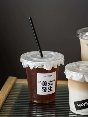 Özel 90mm Tek Kullanımlık Kabarcık Çay Bardakları Smoothies Soğuk Kahve İçme Plastik Pet Bardaklar