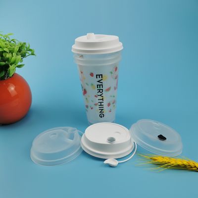 500ml 16oz Mat PP BPA İçermeyen Boba Plastik Bardak