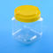 BPA İçermeyen 1450ml 131mm Kare Plastik Vidalı Kapaklı Kavanozlar