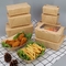 Kare Kraft Kağıt Karton Kutuları Gitmek İçin Takeway Gıda Kutusu