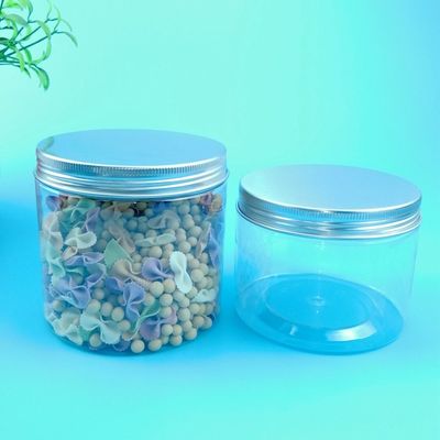 Gıda Depolama İçin 270ml 1360ml Şeffaf Plastik Vidalı Kapaklı Kavanozlar