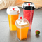 Buzlu 32oz Kapaklı Tek Kullanımlık Kabarcık Çay Bardakları Kare Sert Plastik Bardaklar